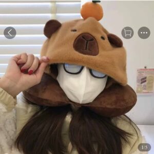 Kabibala almohada de cuello con gorro