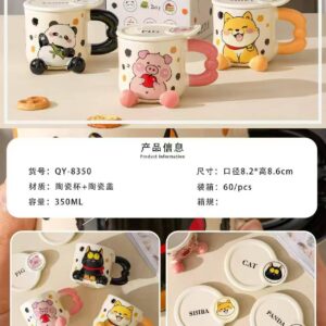 Taza ceramica con tapa