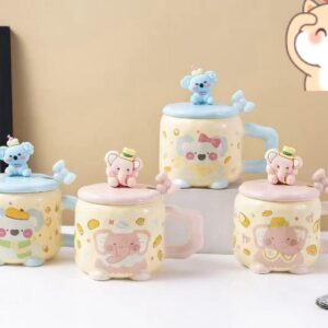 Taza ceramica tapa de personaje