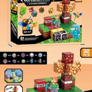 Minecraft bloques imantado 32pcs