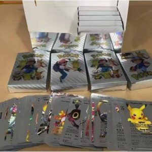 Caja de cartas Pokemon x55 cartas Plateado