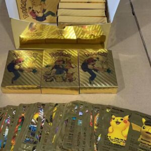 Caja de cartas Pokemon x55 cartas Dorado